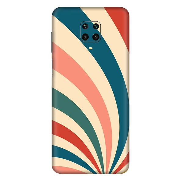 Xiaomi Redmi 9 Blue Abstract Strips Mobile Skin