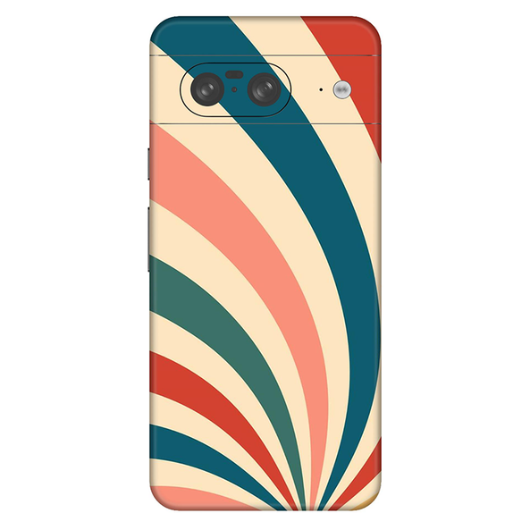 Google Pixel 8 Series Blue Abstract Strips Mobile Skin