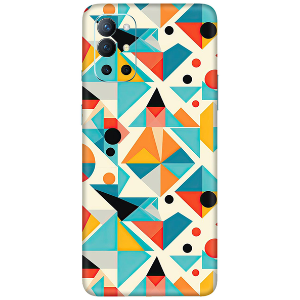 Oneplus 9 sereis Blue Sqaure Shape Geometric Mobile Skin