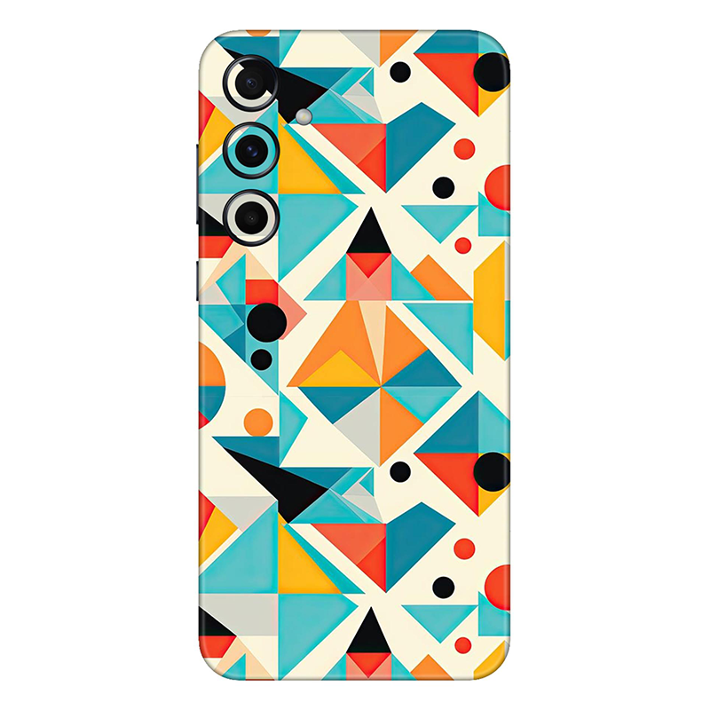 Samsung A Series Blue Sqaure Shape Geometric Mobile Skin