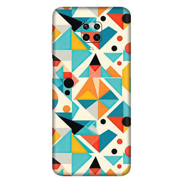 Xiaomi Redmi 9 Blue Sqaure Shape Geometric Mobile Skin