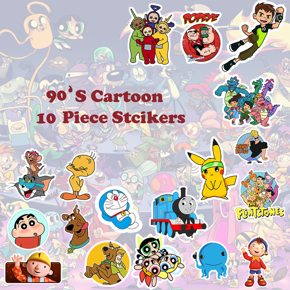 90's Cartoon Sticker Bundle