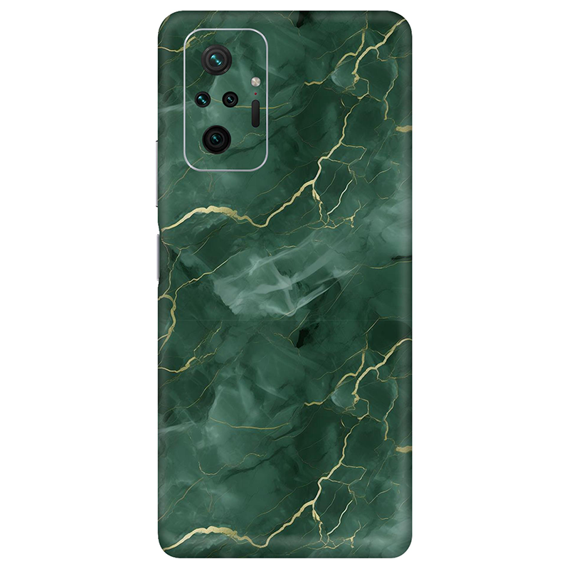 Xiaomi Redmi Note 10 Series Bottle Green Marble Mobile Skin