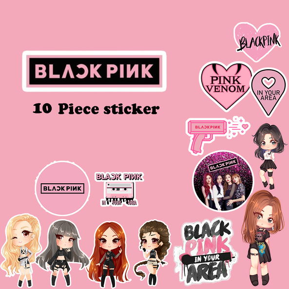 Black Pink Sticker Bundle