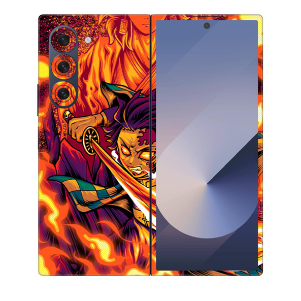 Samsung Galaxy Z Fold Series Tanjiro Kamado Mobile Skin