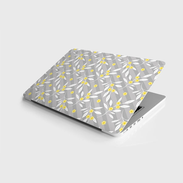 Floral Yellow Laptop Skin