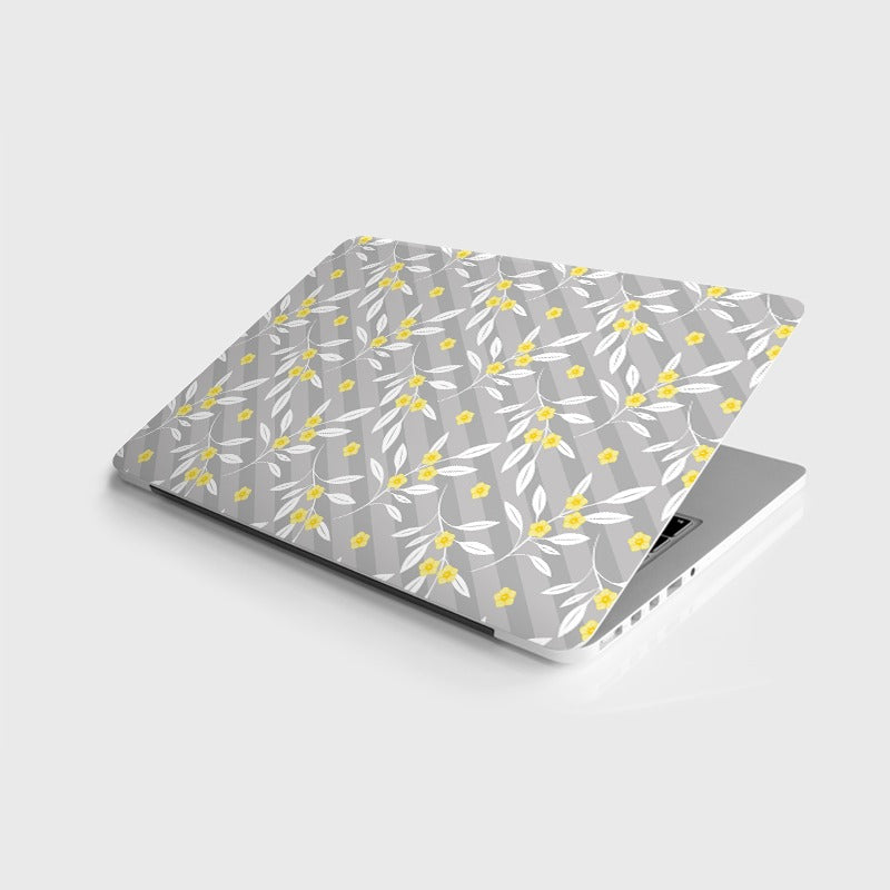 Floral Yellow Laptop Skin